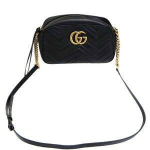 Gucci GG Marmont Shoulder Bag Black Leather